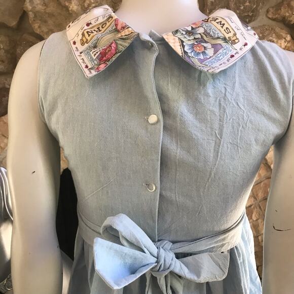 Vintage Posies Women of Maine Farmers Market Cotton Dress w Tie Women's Size 10 - Picture 4 of 13
